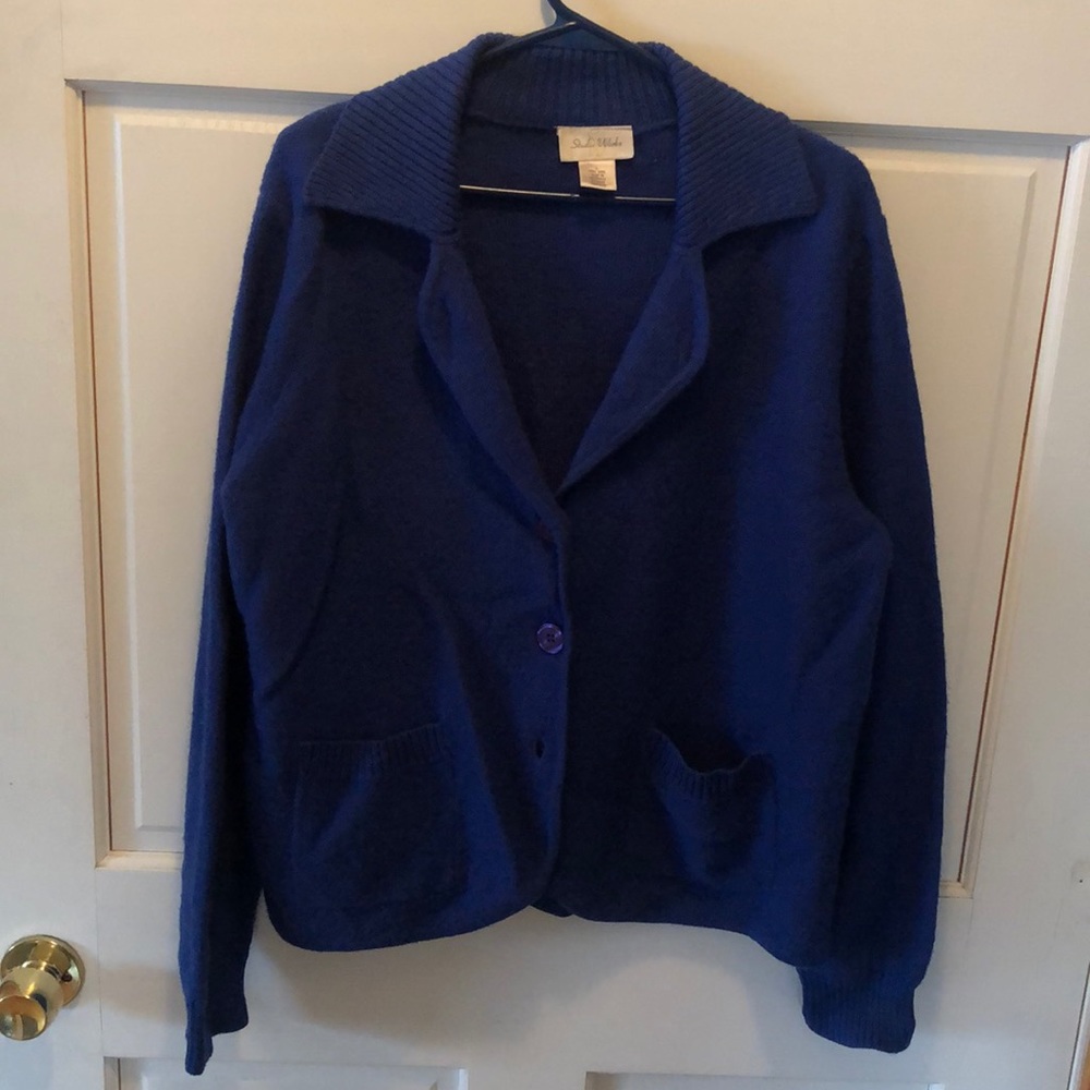 Ladies wool blazer style sweater size large